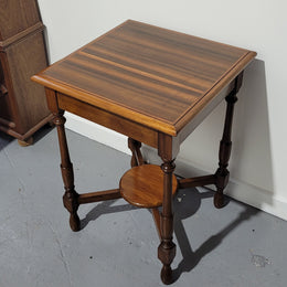 Beautiful art deco walnut occasional table. In good original detailed condition.