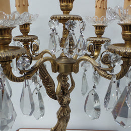 French Antique Girandole Table Lamp