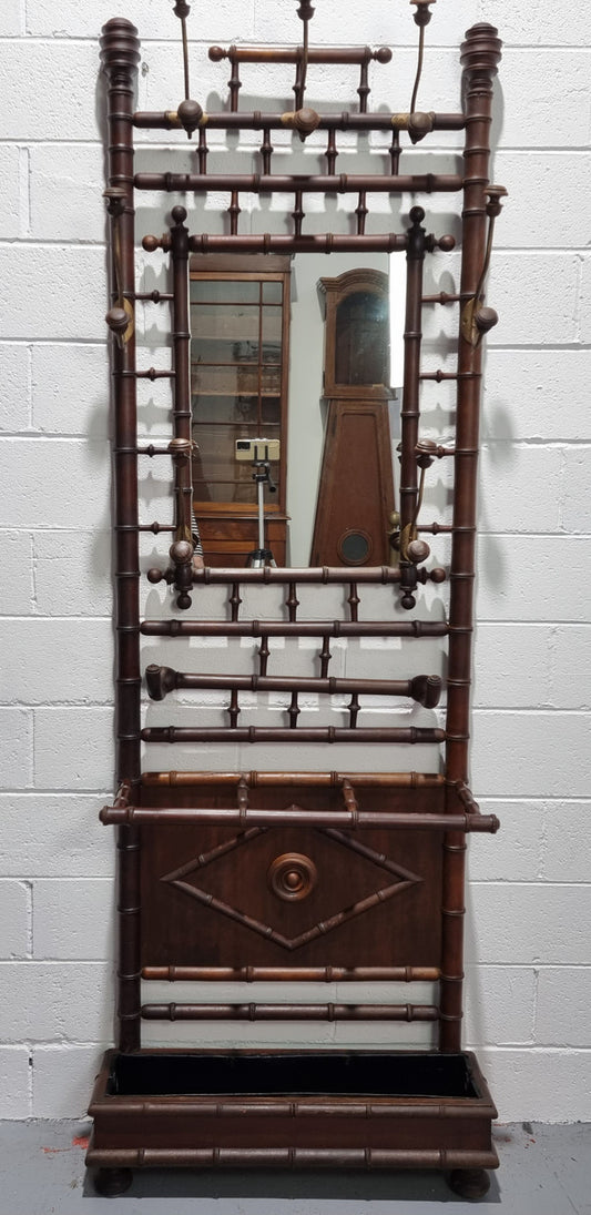 Stunning Antique French Faux Bamboo Hallstand