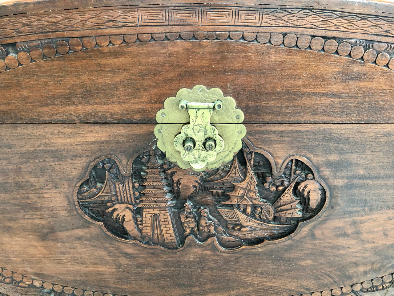 Antique Chinese Carved Camphor Wood Chest | Antique & Vintage | Moonee Ponds Antiques | Australia Wide Delivery