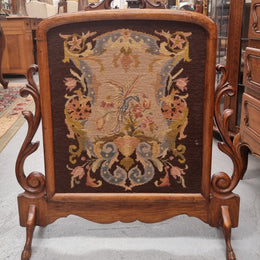 Appealing Hand Stitched Embroidered Wooden Framed Fire screen