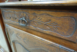 French Provincial Oak Small Buffet | Antique & Vintage | Moonee Ponds Antiques | Australia Wide Delivery