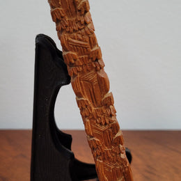Antique 19th Century, Intricately Hand Carved Sandalwood Card Case. Canton.