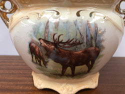 Small Jardiniere With Stag And Roses | Antique & Vintage | Moonee Ponds Antiques | Australia Wide Delivery