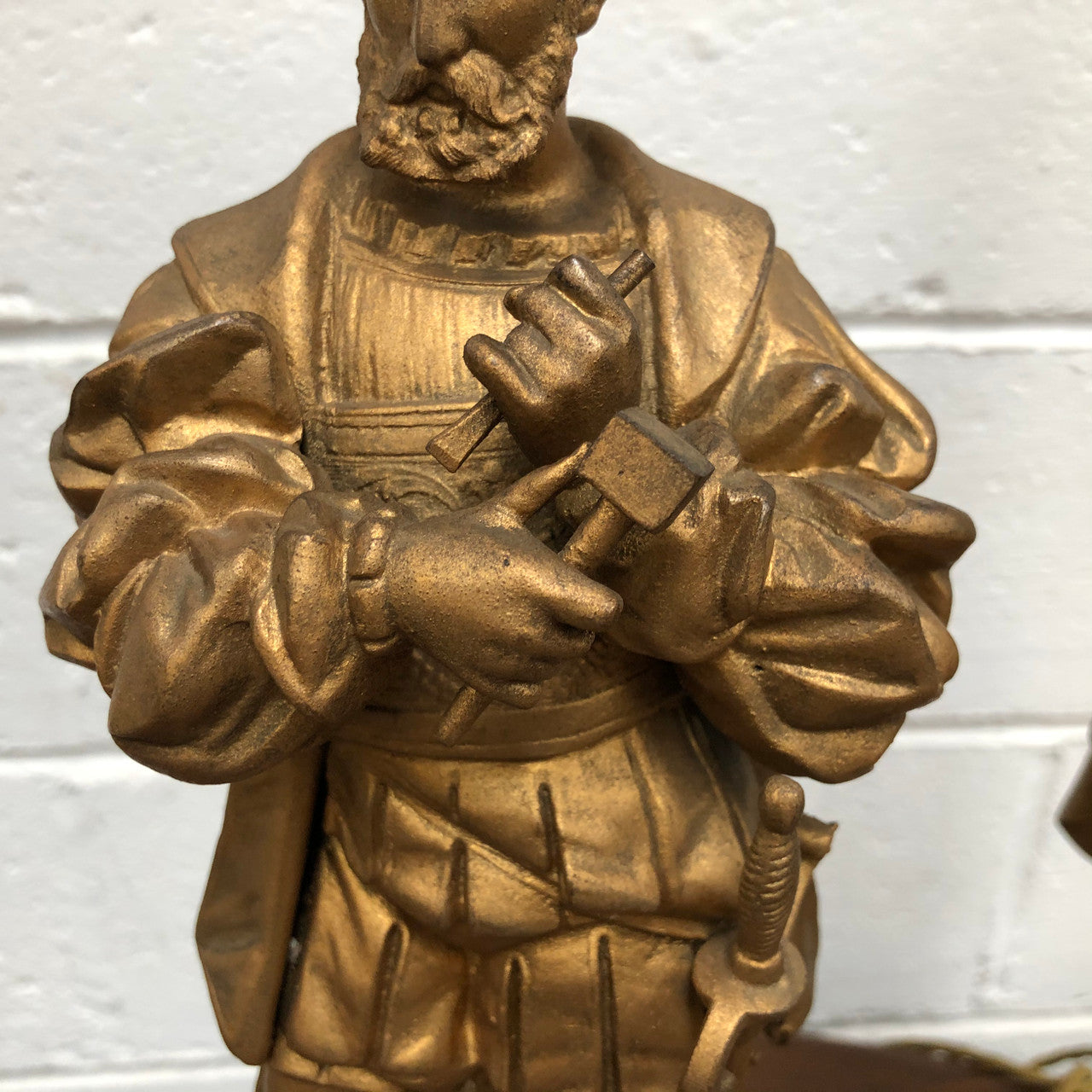 Fabulous Pair Of French Gilt Metal Table Lamps Of "The Artist" & "The Sculptor" | Antique & Vintage | Moonee Ponds Antiques | Australia Wide Delivery