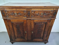18th Century French Oak Tall Sideboard With Detailed Carvings | Antique & Vintage | Moonee Ponds Antiques | Australia Wide Delivery