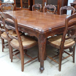 Large Carved French Oak Extension Table