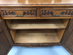 French Louis XV Style Oak Sideboard With Beautiful Carvings | Antique & Vintage | Moonee Ponds Antiques | Australia Wide Delivery