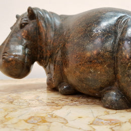 Carved Stone Hippo