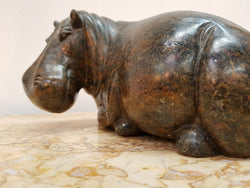 Carved Stone Hippo | Antique & Vintage | Moonee Ponds Antiques | Australia Wide Delivery