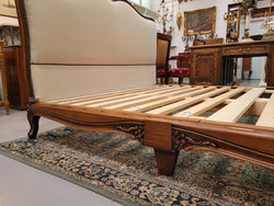 Stunning French Louis XV Style Queen Size Upholstered Bed | Antique & Vintage | Moonee Ponds Antiques | Australia Wide Delivery
