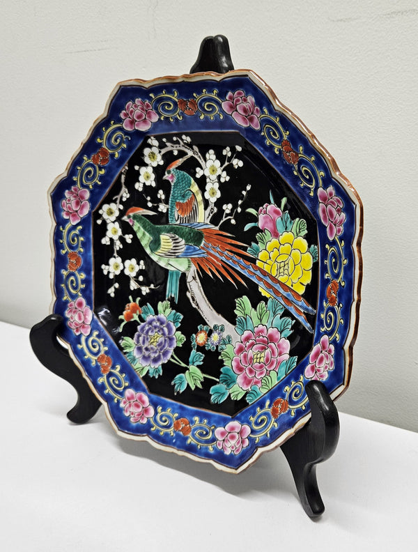 Early 20th century Chinese Famille Noire plate. It has been sourced locally and is in good original condition. Please view photos as they help form part of the description.