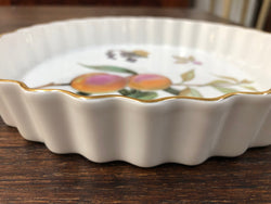 Royal Worcester Gold Trim Evesham Quiche Dish | Antique & Vintage | Moonee Ponds Antiques | Australia Wide Delivery