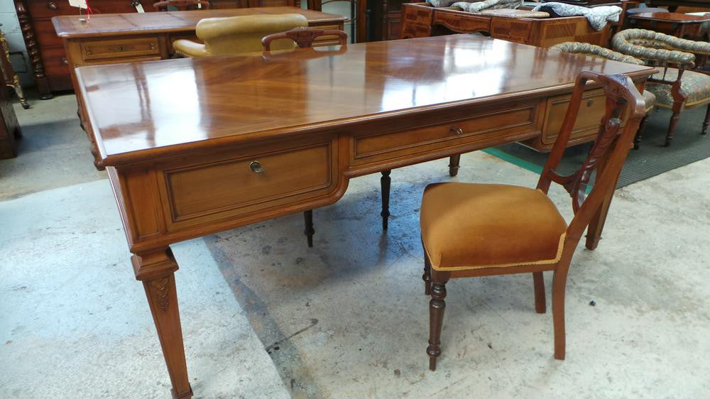 Large Walnut Desk | Antique & Vintage | Moonee Ponds Antiques | Australia Wide Delivery