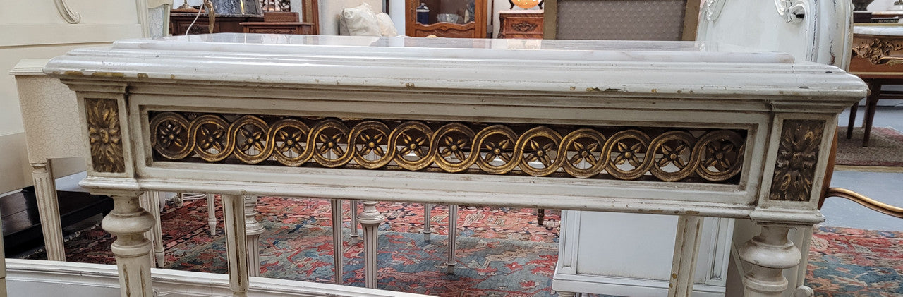 Painted French Louis XVI Style Marble Top Console Table | Antique & Vintage | Moonee Ponds Antiques | Australia Wide Delivery