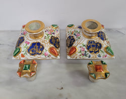 Rare Pair of Cushion Shaped Old Paris Porcelain Scent Bottles | Antique & Vintage | Moonee Ponds Antiques | Australia Wide Delivery