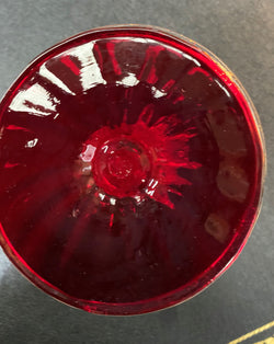 Murano-Venetian Ruby & Clear & Gilt Glass Aventurine Vase | Antique & Vintage | Moonee Ponds Antiques | Australia Wide Delivery