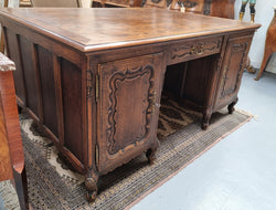 Superb Louis XV Style French Oak Full Partners Desk | Antique & Vintage | Moonee Ponds Antiques | Australia Wide Delivery