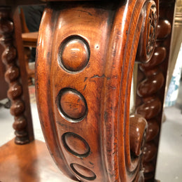 Antique French Flame Mahogany Console Table