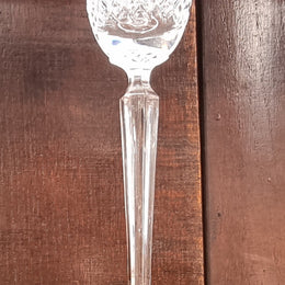 Set of eight crystal champagne glasses. In good original condition.