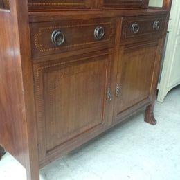 Arts and Crafts Lead Light Bookcase