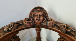 Beautifully Carved French Walnut Corner Chair With Upholstered Seat | Antique & Vintage | Moonee Ponds Antiques | Australia Wide Delivery