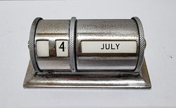 Art Deco Chrome Desk Perpetual Calendar | Antique & Vintage | Moonee Ponds Antiques | Australia Wide Delivery
