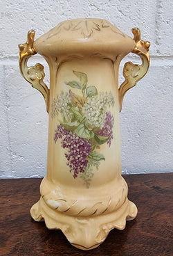 Edwardian Hand-Painted Vase With Lilac Pattern | Antique & Vintage | Moonee Ponds Antiques | Australia Wide Delivery