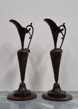 Beautiful Pair Of Art Nouveau French Bronze Candlesticks | Antique & Vintage | Moonee Ponds Antiques | Australia Wide Delivery