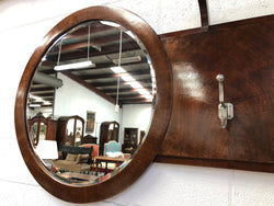 French Art Deco Walnut Coat & Hat Rack With Mirror | Antique & Vintage | Moonee Ponds Antiques | Australia Wide Delivery