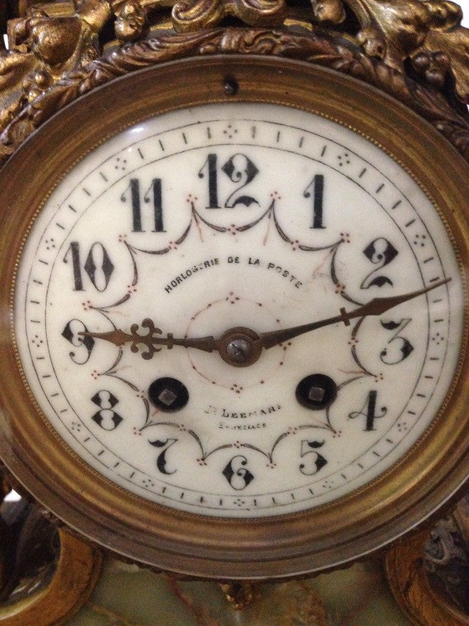 Antique French Gilt Brass Clock Set | Antique & Vintage | Moonee Ponds Antiques | Australia Wide Delivery