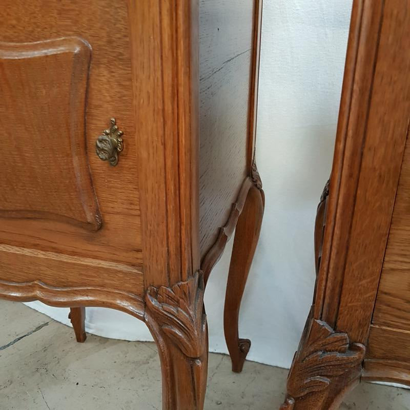 Pair of French Oak Bedsides | Antique & Vintage | Moonee Ponds Antiques | Australia Wide Delivery
