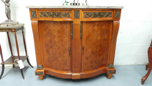 Pair of French Art Deco Oak Inlaid Cabinets