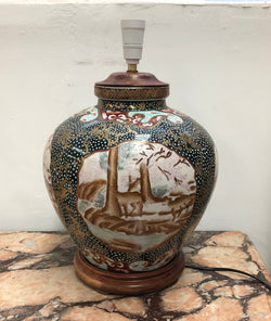 Stunning Oriental hand painted and gilt lamp Base | Antique & Vintage | Moonee Ponds Antiques | Australia Wide Delivery