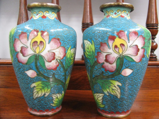 Pair of Antique Cloisonne Vases