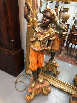 Antique Black Blackamoor Floor Lamp | Antique & Vintage | Moonee Ponds Antiques | Australia Wide Delivery