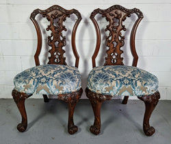 Stunning Pair of Antique French Carved Mahogany Hall Chairs | Antique & Vintage | Moonee Ponds Antiques | Australia Wide Delivery