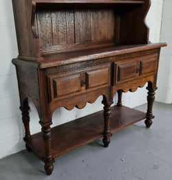Rustic French Oak Three Shelf & Two Drawer Kitchen Dresser | Antique & Vintage | Moonee Ponds Antiques | Australia Wide Delivery