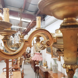 French 19th Century Napoleon III Gilt Bronze Chandelier