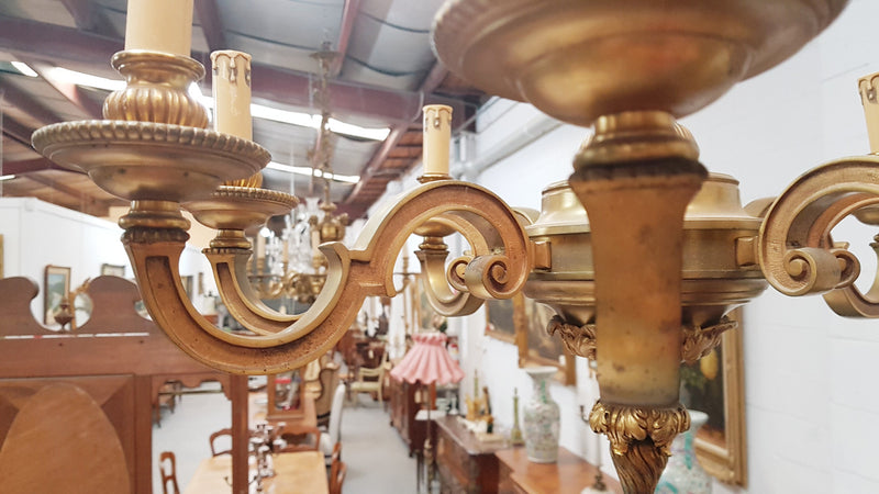 French 19th Century Napoleon III Gilt Bronze Chandelier