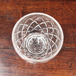Set of six crystal spirit glasses. In good original condition.