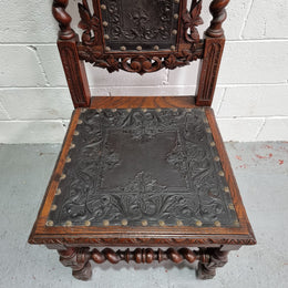Stunning Set of Six Jacobean Revival Chairs