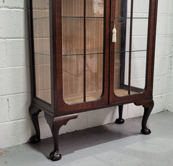 Chippendale Style Walnut Display Cabinet | Antique & Vintage | Moonee Ponds Antiques | Australia Wide Delivery