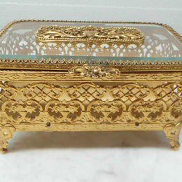 Gilt Filigree Jewellery Box