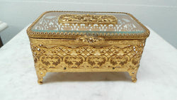 Gilt Filigree Jewellery Box | Antique & Vintage | Moonee Ponds Antiques | Australia Wide Delivery