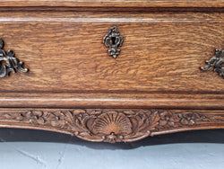 French Louis XV Style Three Drawer Oak Marble Top Commode | Antique & Vintage | Moonee Ponds Antiques | Australia Wide Delivery