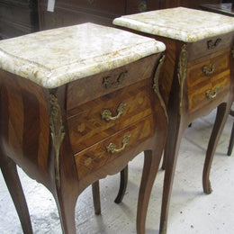 Pair of French Inlaid Bedside Cabinets