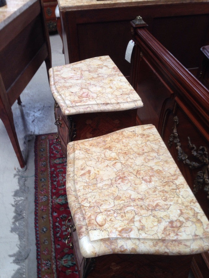 Pair French Commode Style Bedsides-1 | Antique & Vintage | Moonee Ponds Antiques | Australia Wide Delivery