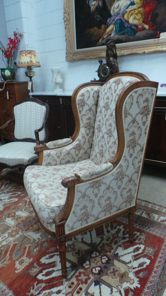 French Walnut Bergere Chair | Antique & Vintage | Moonee Ponds Antiques | Australia Wide Delivery