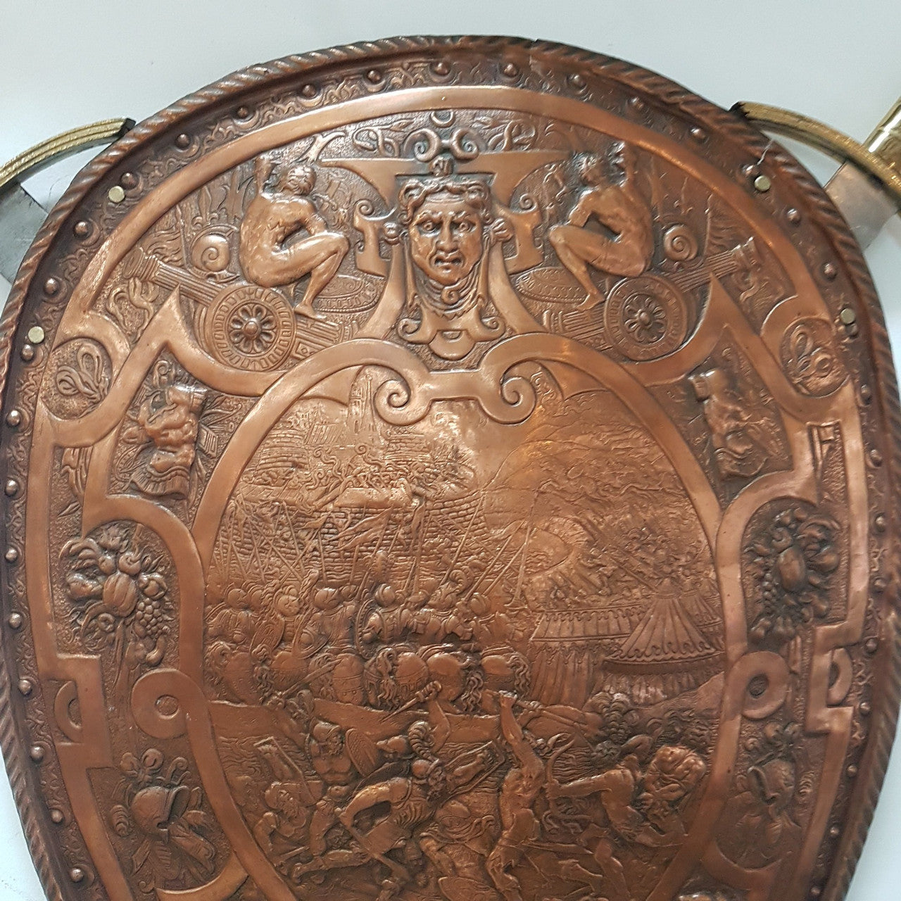 Antique Embossed Copper Shield | Antique & Vintage | Moonee Ponds Antiques | Australia Wide Delivery